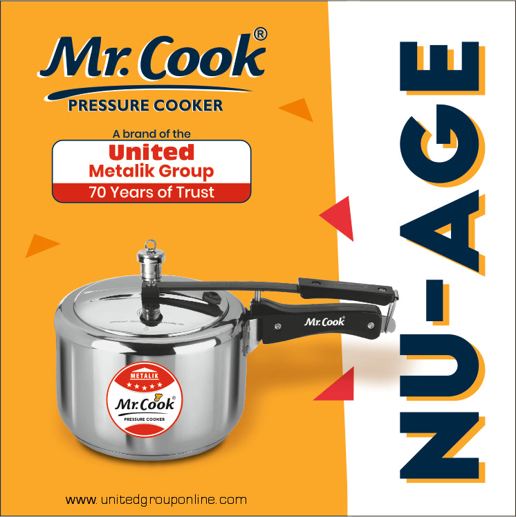 Mr.Cook Nu Age Induction Base Stainless Steel Pressure Cooker