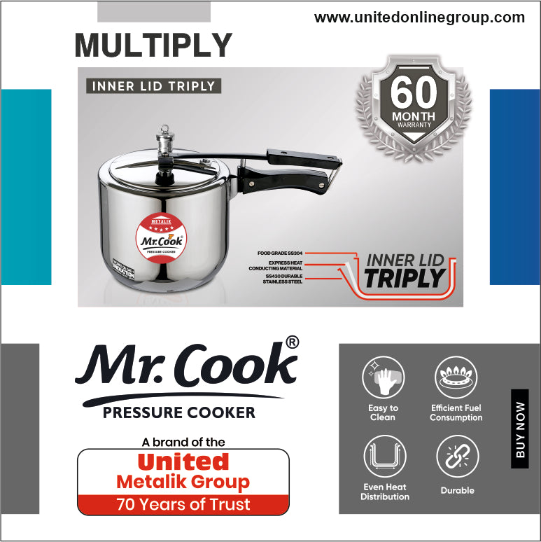 United pressure cooker online 3 litre